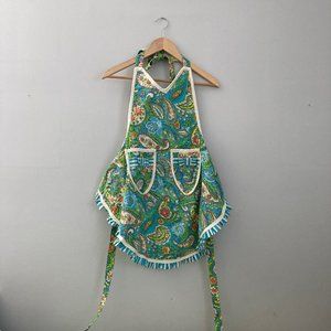 Cotton Paisley Floral Apron